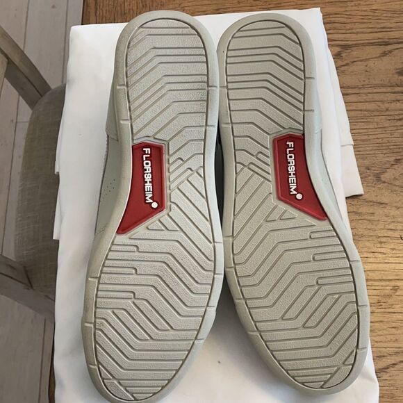 FLORSHEIM DARK CREAM COLORED LEATHER SNEAK… - Picture 4 of 9